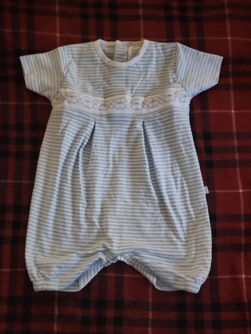 Classic Blue Stripe Infant Sleep Sack Romper